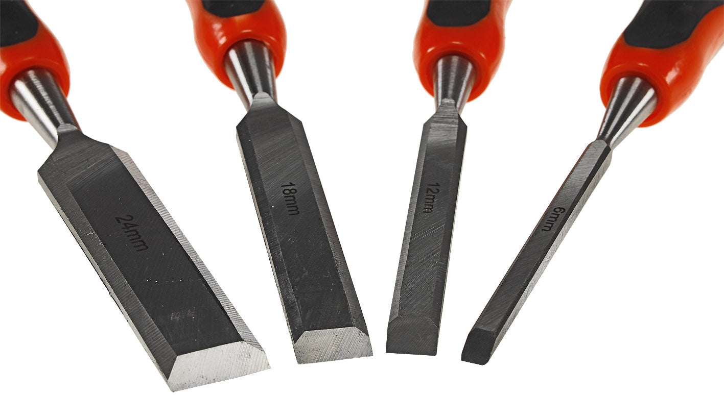 Stechbeitel Set, 4-teilig CRV, 6, 12, 18, 24mm