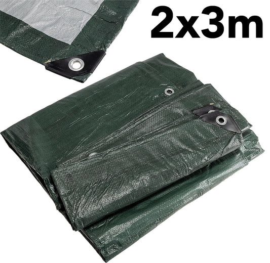 Allzweck Gewebeplane mit Ösen 2x3m reißfest, 120g/m², dunkelgrün