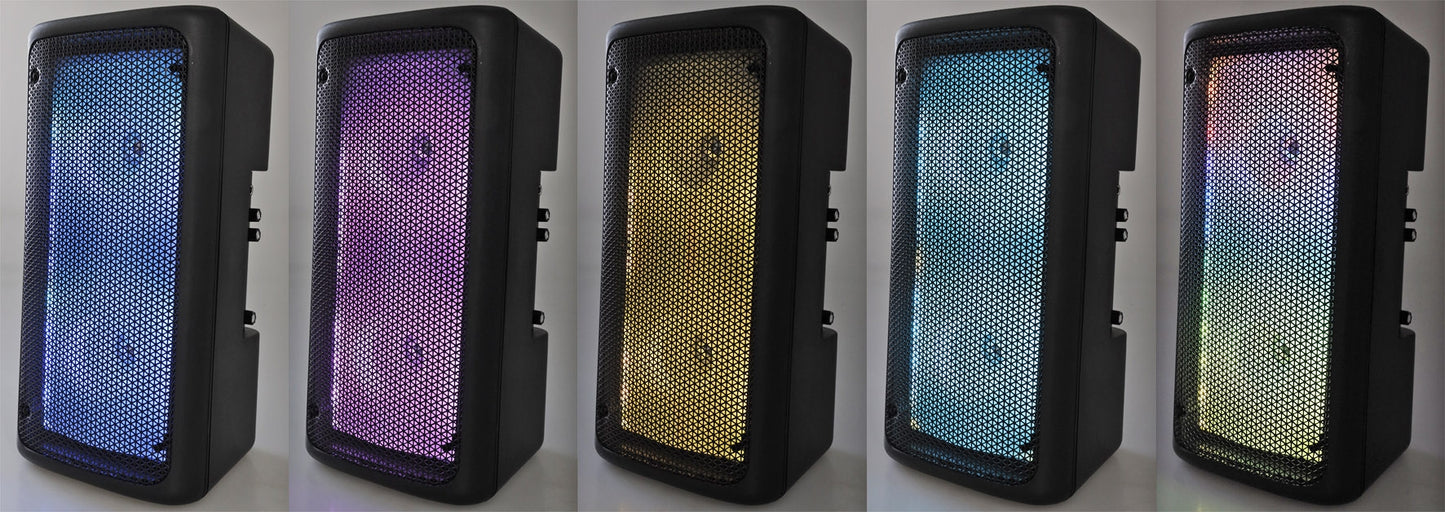 Mobiles Soundsystem "SRX-206 Mini" USB, Bluetooth, 2x6,5", 300W, Mikro, TWS