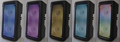 Mobiles Soundsystem "SRX-206 Mini" USB, Bluetooth, 2x6,5", 300W, Mikro, TWS