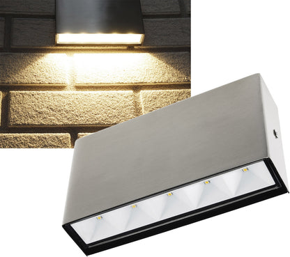 LED Edelstahl-Wandleuchte "MURO 5" IP65, 5W, 220lm, 3000K, warmweiß
