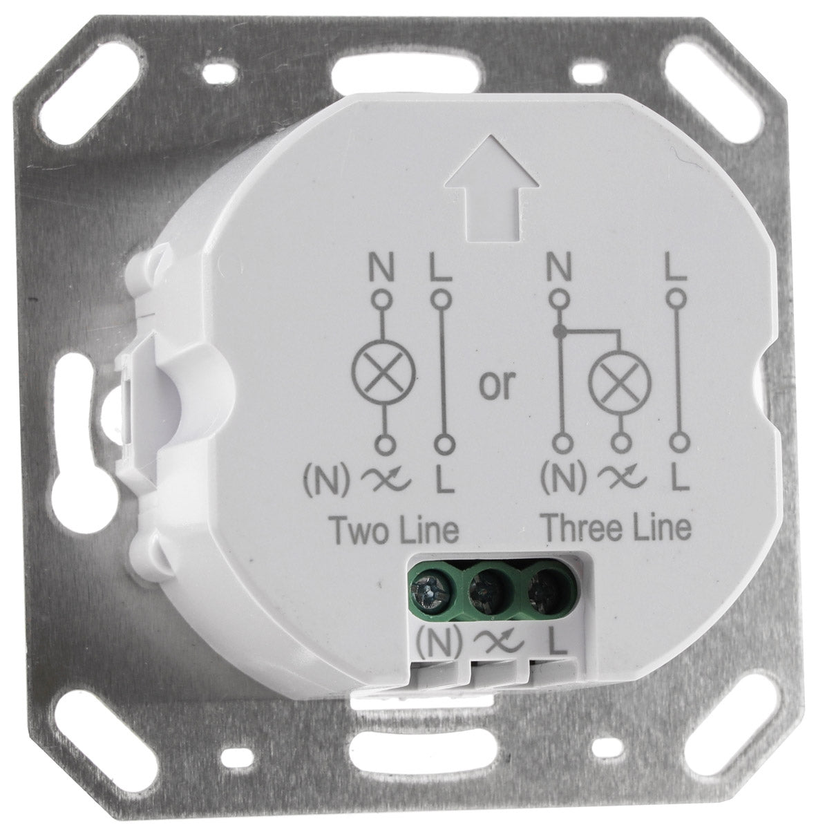 Unterputz PIR-Bewegungsmelder 190°- IP65 LED geeignet, 2 & 3 - Draht Technik