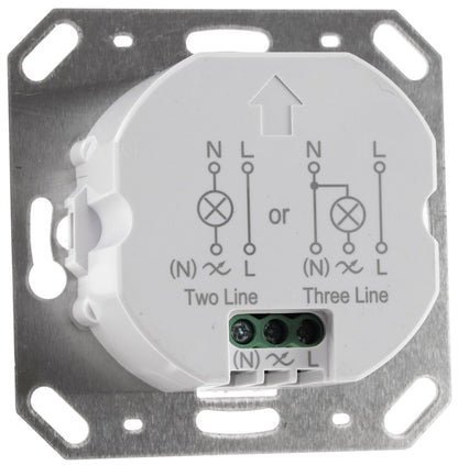 Unterputz PIR-Bewegungsmelder 190°- IP65 LED geeignet, 2 & 3 - Draht Technik