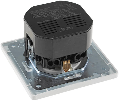 MILOS Schutzkontakt-Steckdose, matt weiß 250V~/ 16A, Unterputz, USB-C / PD