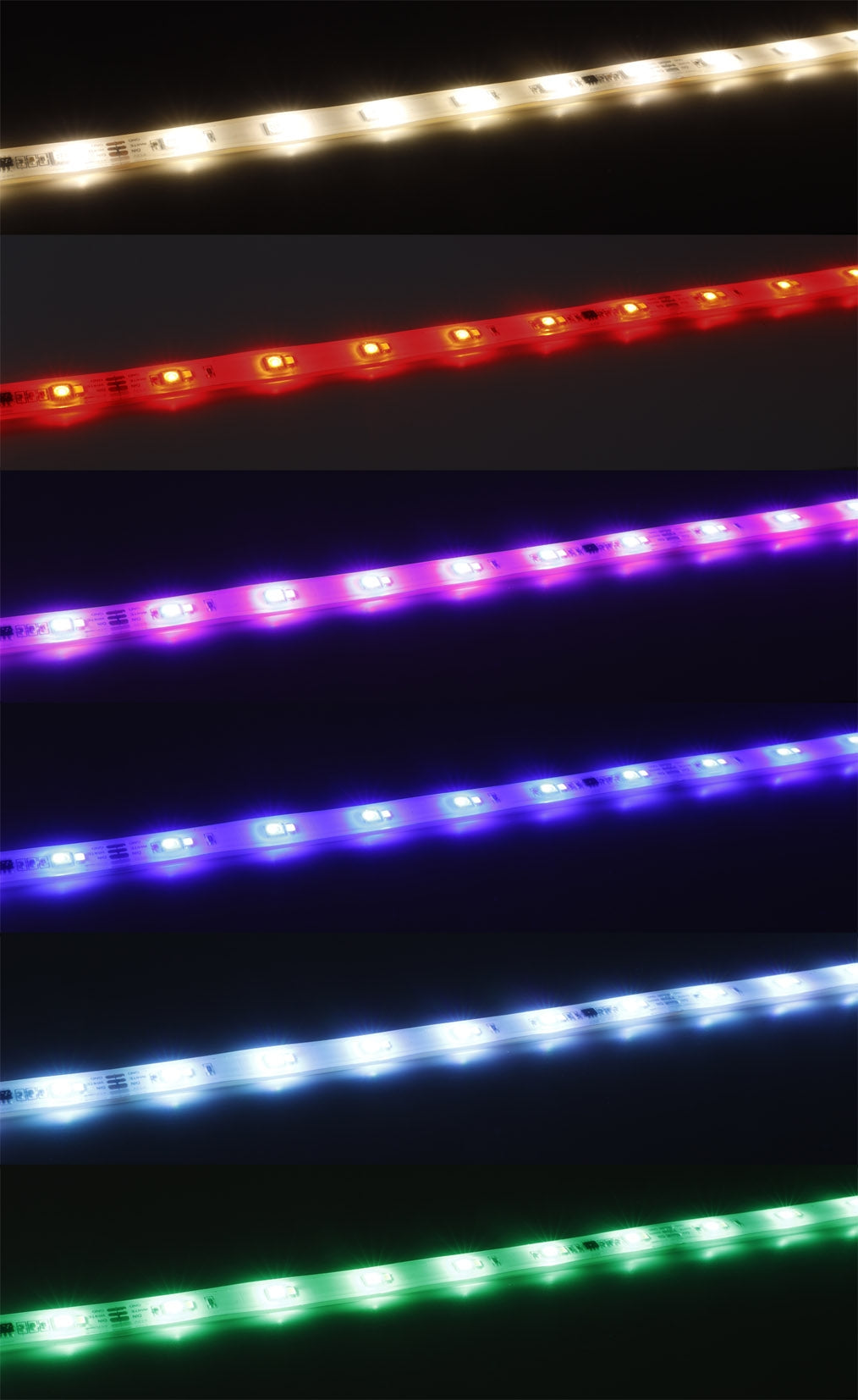 RGBww LED-Stripe Set 5m + FB Lauflichtfunktion, IP44, mit Netzteil