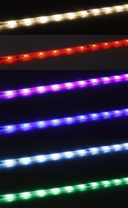 RGBww LED-Stripe Set 5m + FB Lauflichtfunktion, IP44, mit Netzteil