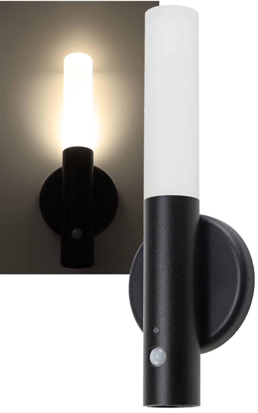 LED Akku-Leuchte Magnethalter LxØ 18x6cm 1W, 90lm, Alu, warmweiß, PIR Sensor