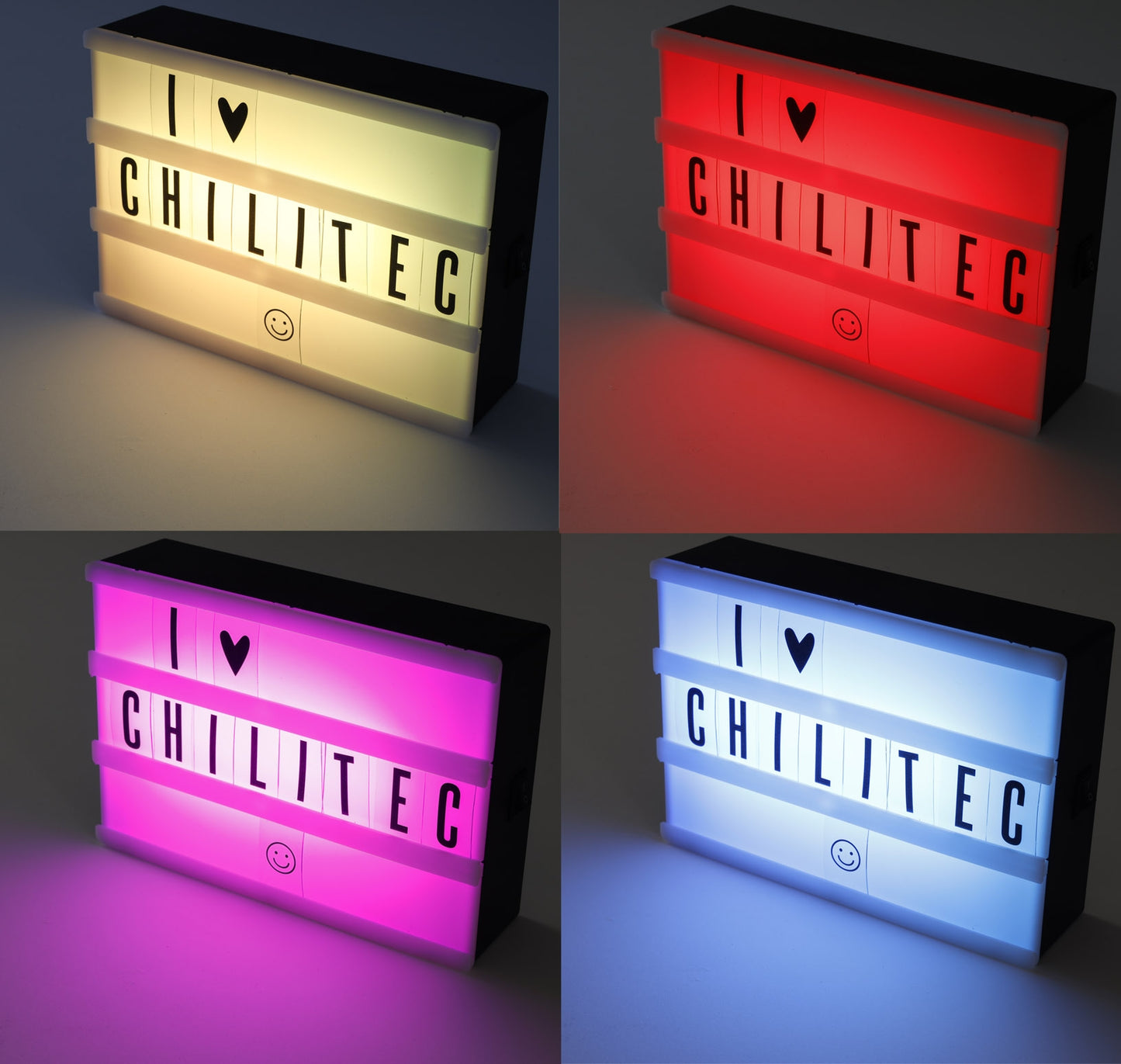 LED Leuchtkasten mit Buchstaben, RGB BxHxT 145x105x40mm