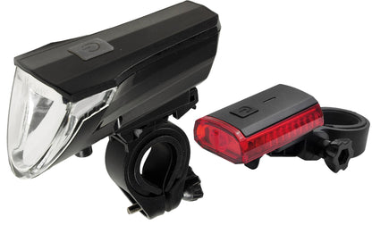 Fahrrad LED-Beleuchtungsset "CFL 60 pro" 60Lux, StVZO zugelassen, Lithium-Akku