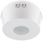 Decken Aufbau Bewegungsmelder 360°TRIO LED geeignet, 15m Detektion, weiß