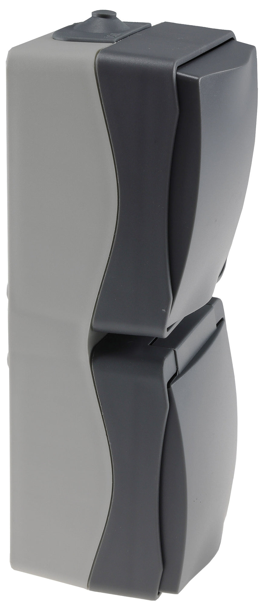 NUQUI Feuchtraum Kombi Schalter&Steckdos IP54, Aufputz, 250V~/ 10A/16A, Vertikal