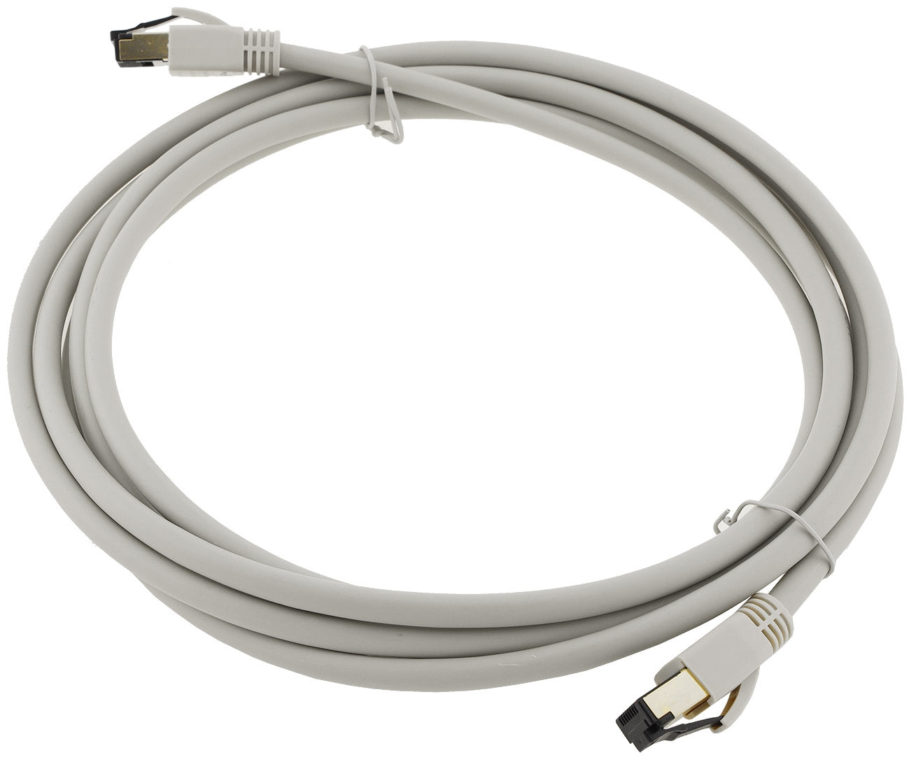 CAT 8.1 Netzwerk-Patchkabel, 3m, grau S/FTP PIMF Halogenfrei, 2x RJ45 Stecker