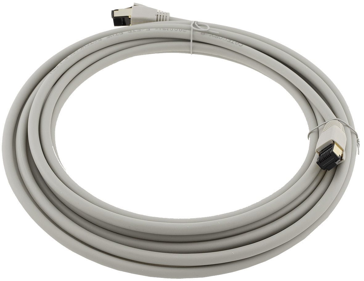 CAT 8.1 Netzwerk-Patchkabel, 5m, grau S/FTP PIMF Halogenfrei, 2x RJ45 Stecker