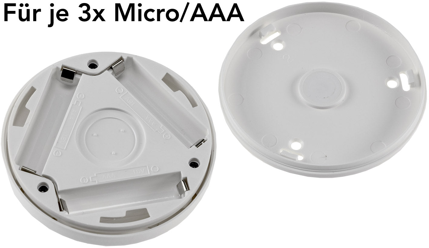 LED Leuchte mit PIR Bewegungsmelder 3er-Set, ØxH 80x22mm