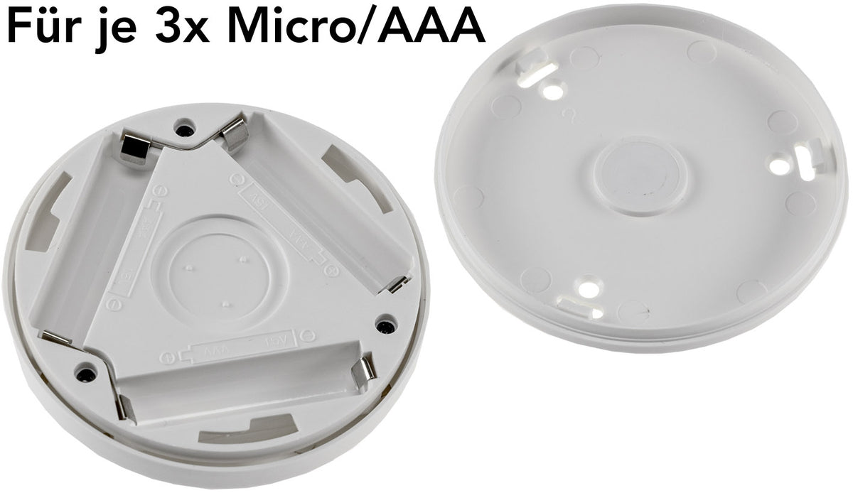 LED Leuchte mit PIR Bewegungsmelder 3er-Set, ØxH 80x22mm