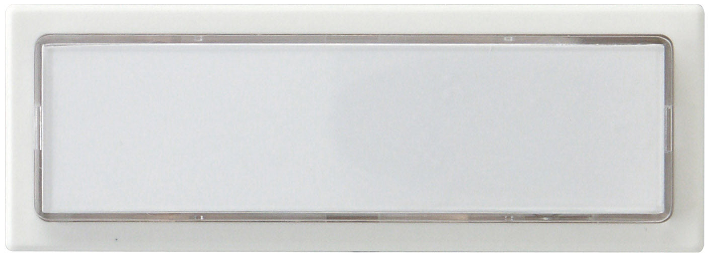 Klingeltaster mit Namensschild, weiß Kunststoff, 91x32x18mm, beleuchtbar
