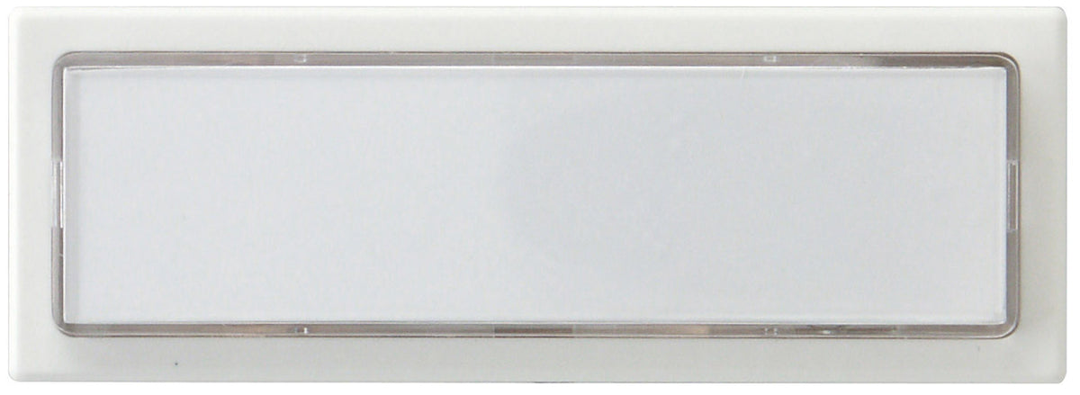Klingeltaster mit Namensschild, weiß Kunststoff, 91x32x18mm, beleuchtbar