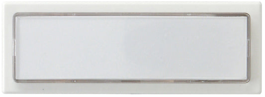 Klingeltaster mit Namensschild, weiß Kunststoff, 91x32x18mm, beleuchtbar