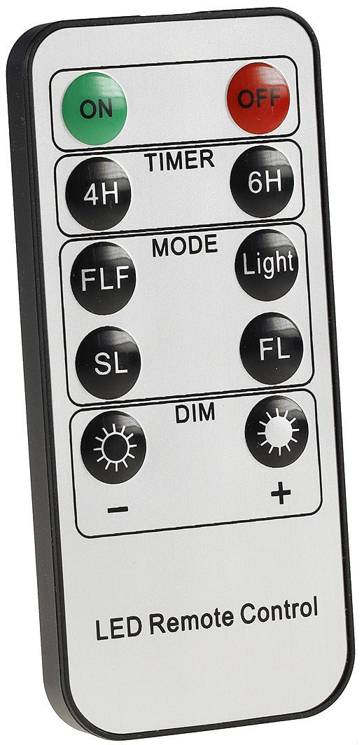 LED Stabkerze 20cm Ø2cm, 4er Pack Fernbedienung, je 3x AAA Batterie