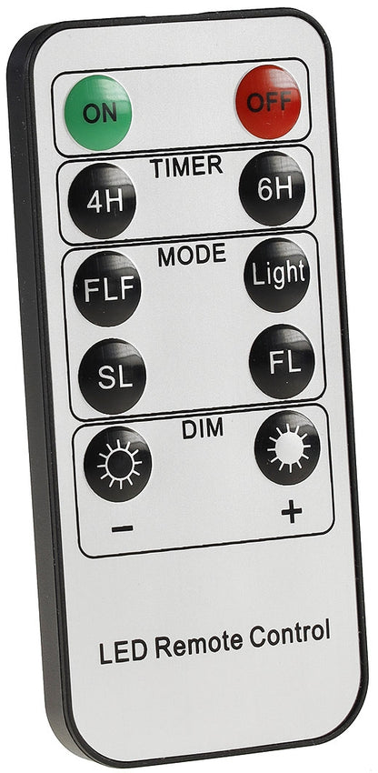 LED Stabkerze 20cm Ø2cm, 4er Pack Fernbedienung, je 3x AAA Batterie