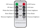 LED Stabkerze 20cm Ø2cm, 4er Pack Fernbedienung, je 3x AAA Batterie