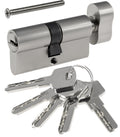 Schließzylinder 60mm (30+30mm) mit Knauf Profil-Zylinder, 5 Sicherheits-Schlüssel