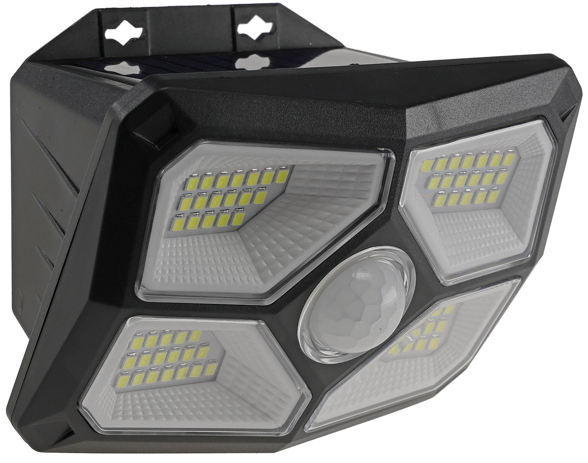 LED Solar Wandleuchte "SWL 722" PIR Bewegungsmelder, 72 LEDs, IP65