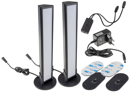 LED Lichtsäule "Smart Lightbar" 2er-Set dynamische RGB Funktionen, Bluetooth