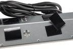 3-fach Steckdosenblock Edelstahl 2x USB 90° für Eck-&  Aufbaumontage, 1,9m Kabel