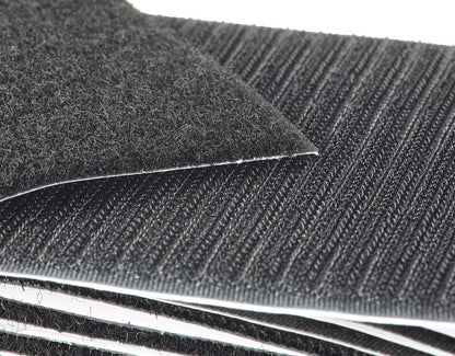 Klett-Pads 10Stück, selbstklebend 2-lagig, 10x10cm, schwarz