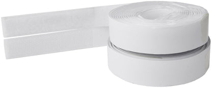Klettband 10m auf Rolle, selbstklebend 2-lagig, 1000x2cm, weiß
