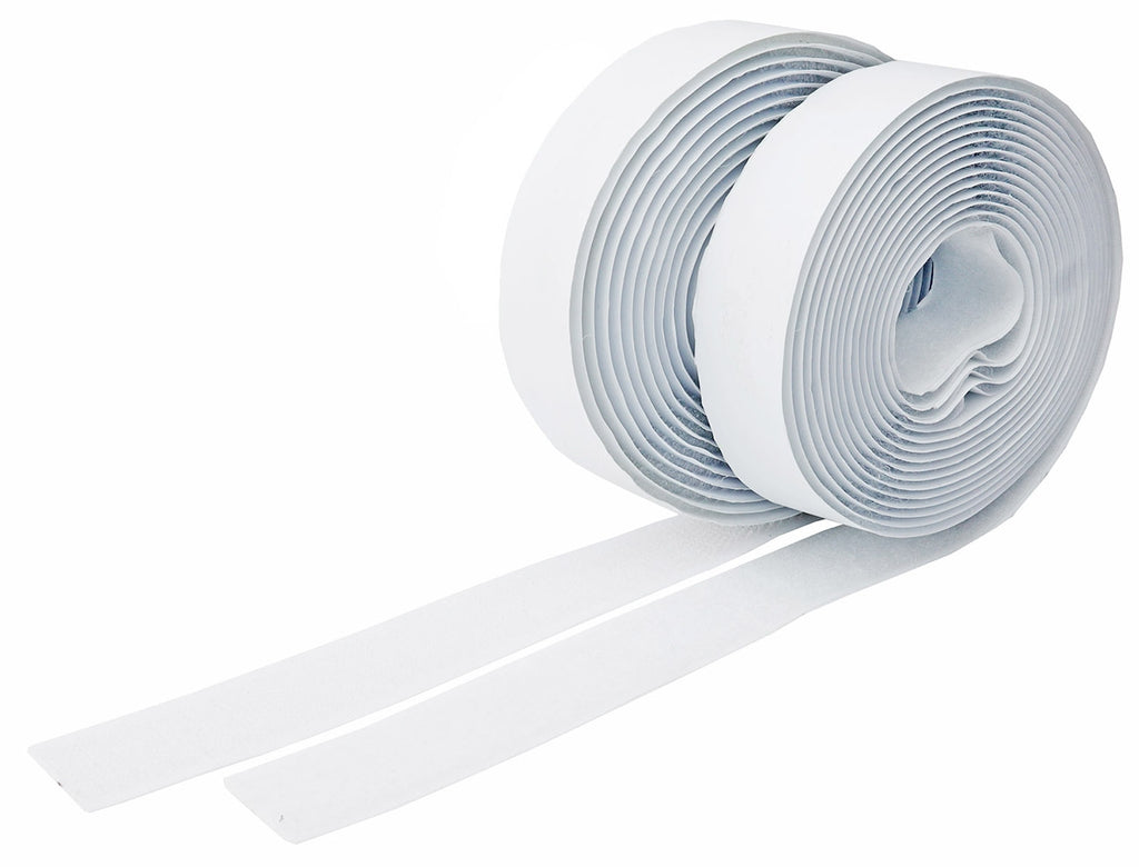 Klettband 10m auf Rolle, selbstklebend 2-lagig, 1000x2cm, weiß