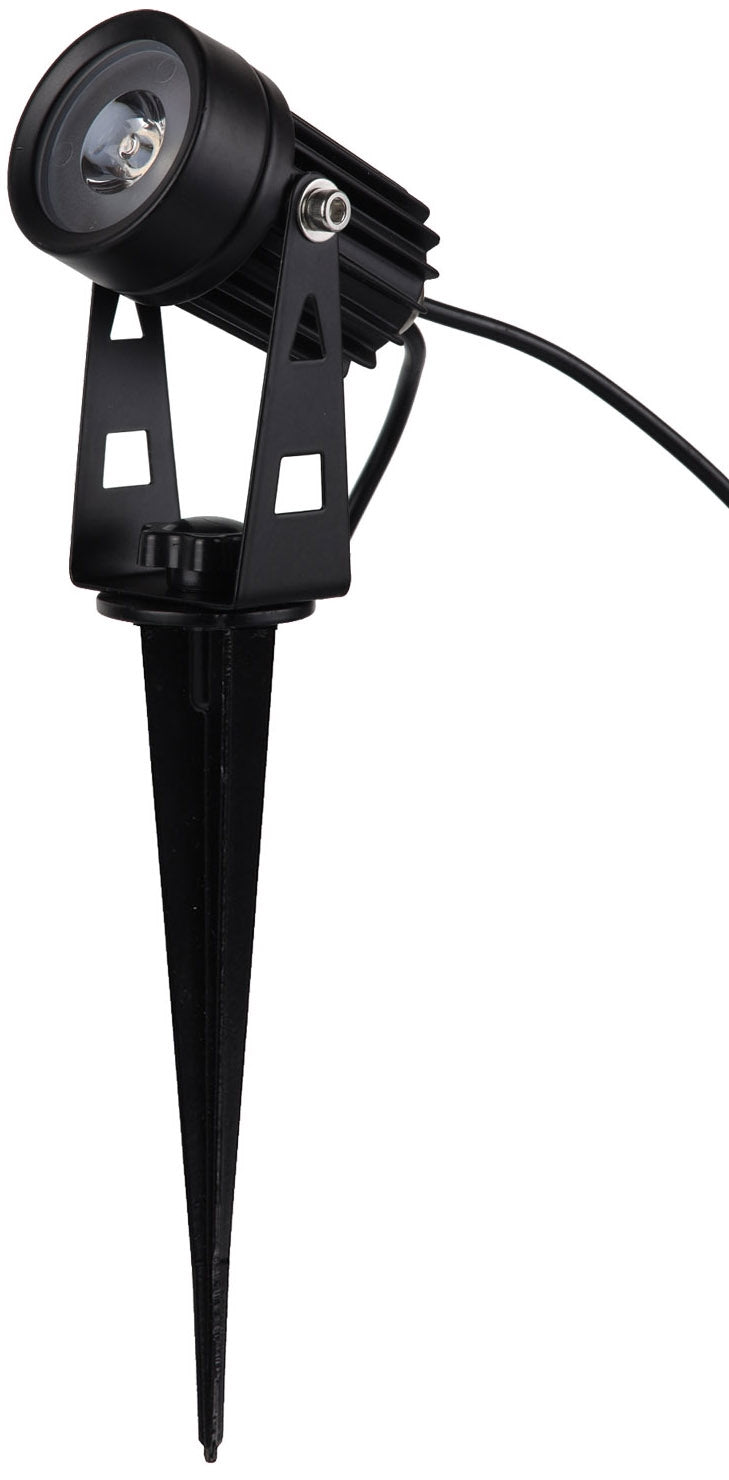 Gartenstrahler Set mit 4 Spots Netzteil, Erdspieß, 3000k, IP44