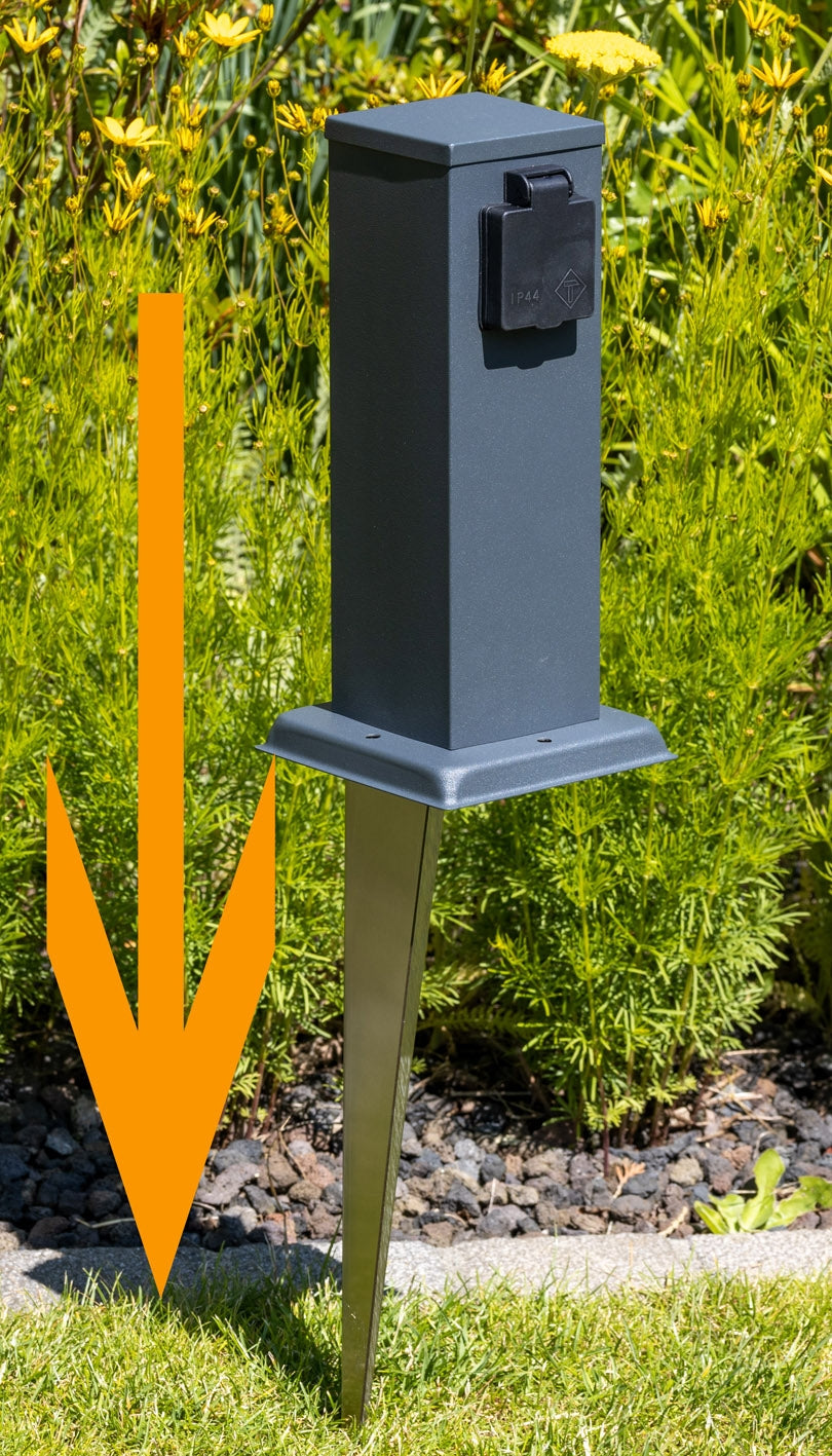 Erdspieß für Steckdosensäulen 39cm, für CT 23444 & 23445