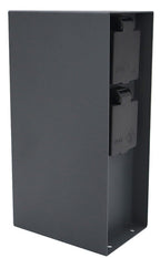 Steckdosensäule 4-fach, IP44, Anthrazit 250V~/ 16A, 9x12x23cm