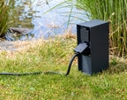 Steckdosensäule 4-fach, IP44, Anthrazit 250V~/ 16A, 9x12x23cm