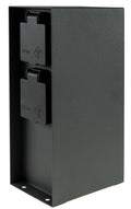 Steckdosensäule 4-fach, IP44, Anthrazit 250V~/ 16A, 9x12x23cm