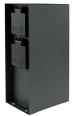 Steckdosensäule 4-fach, IP44, Anthrazit 250V~/ 16A, 9x12x23cm