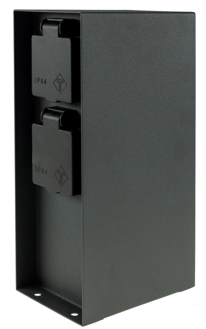 Steckdosensäule 4-fach, IP44, Anthrazit 250V~/ 16A, 9x12x23cm