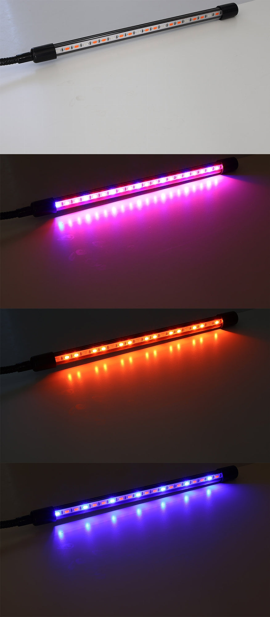 LED Pflanzenlampe "CT-PFL" Rot+Blau 1-fach, Klemmhalter, Kabel-Fernbedienung