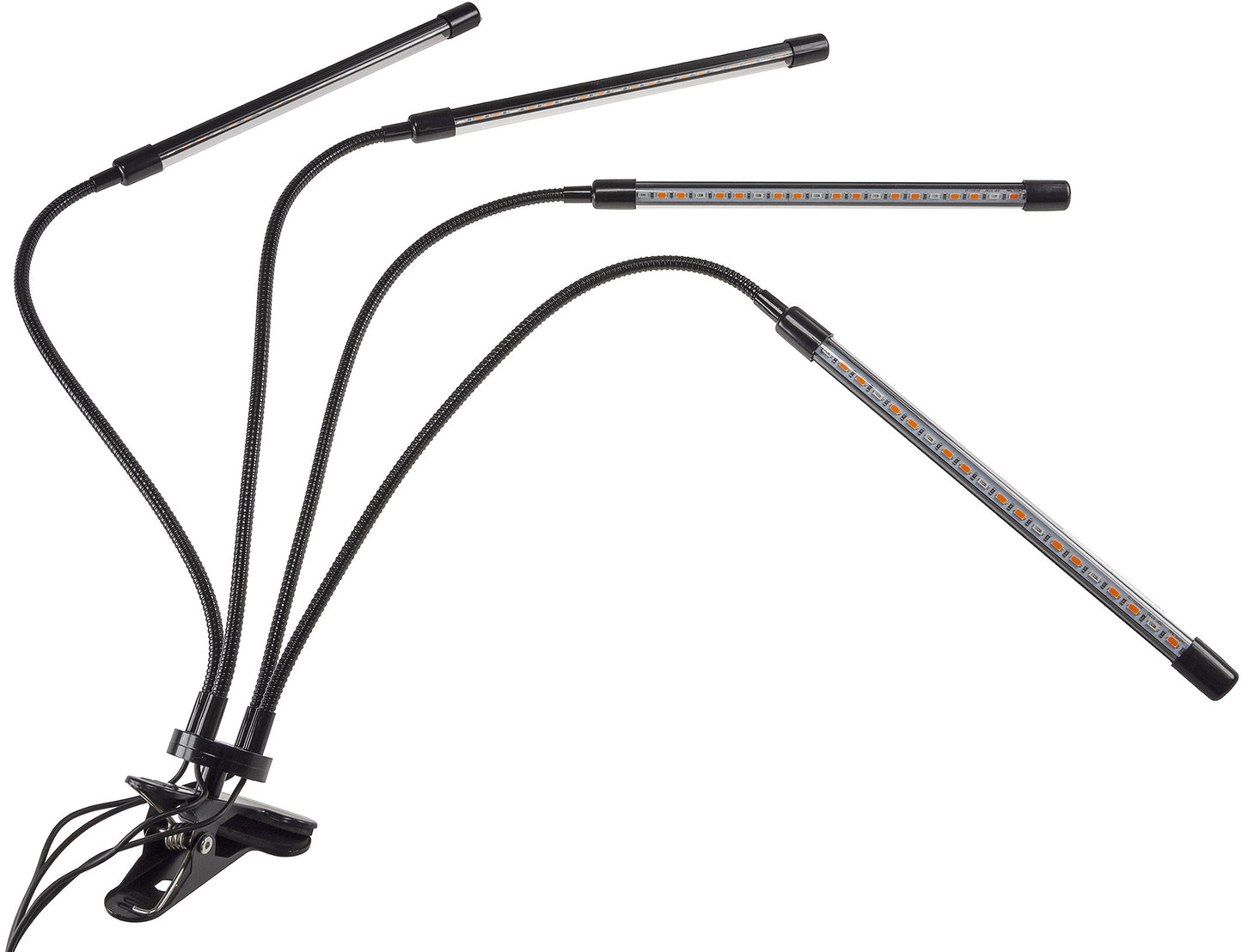 LED Pflanzenlampe "CT-PFL" Rot+Blau 4-fach, Klemmhalter, Kabel-Fernbedienung