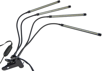 LED Pflanzenlampe "CT-PFL" Vollspektrum 4-fach, Klemmhalter, Kabel-Fernbedienung
