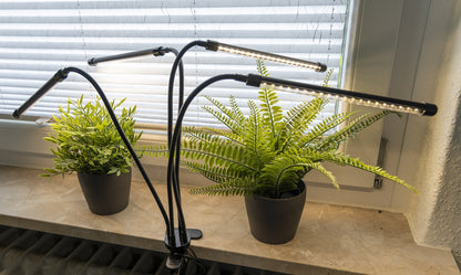 LED Pflanzenlampe "CT-PFL" Vollspektrum 4-fach, Klemmhalter, Kabel-Fernbedienung