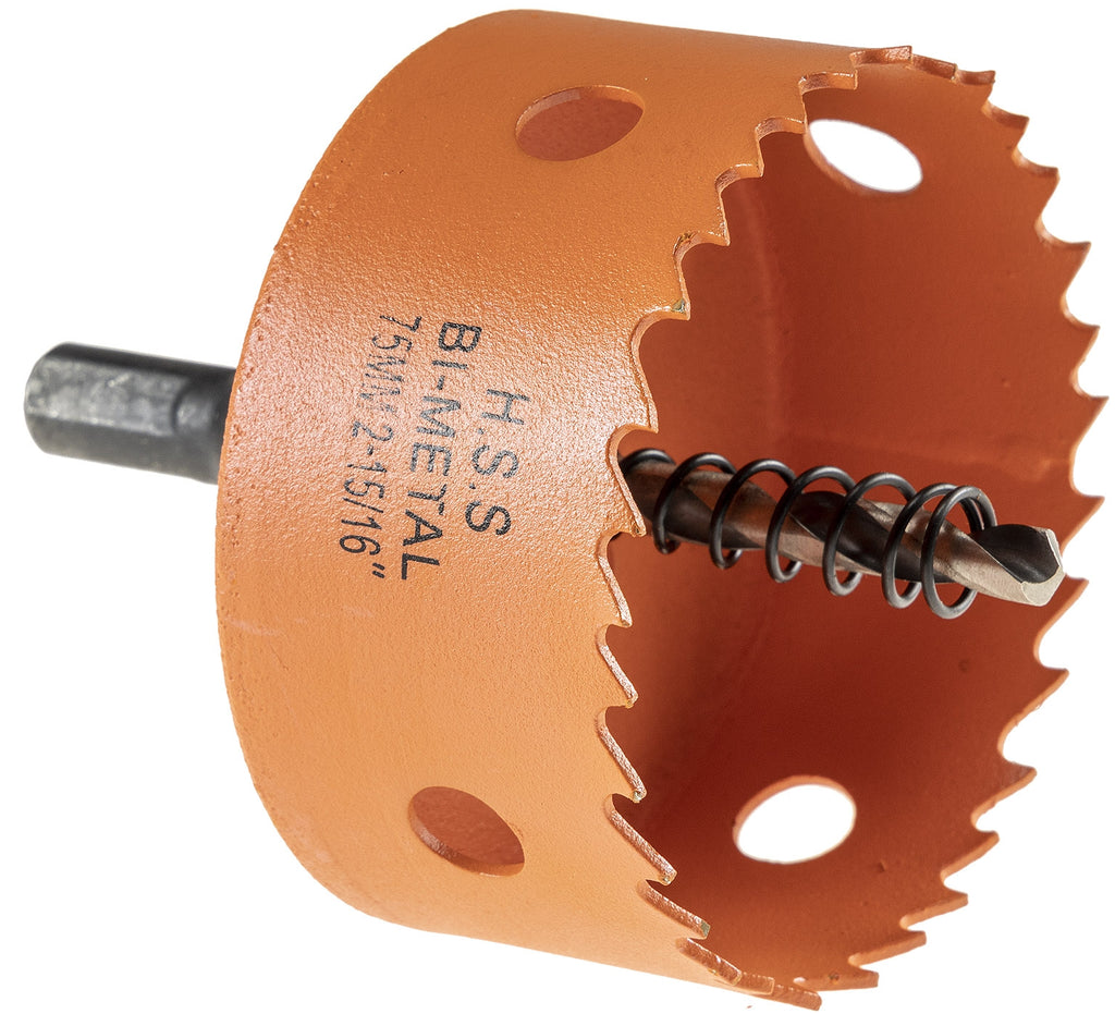Lochsäge HSS Bi-Metall Ø75mm Sechskant Aufnahme, Schnitttiefe 38mm