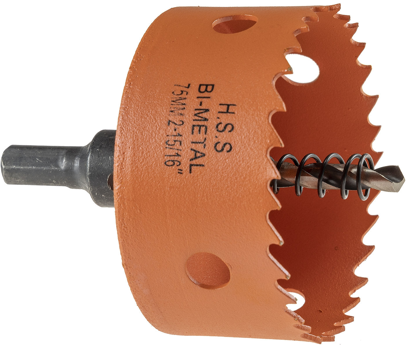 Lochsäge HSS Bi-Metall Ø75mm Sechskant Aufnahme, Schnitttiefe 38mm