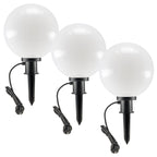 Garten Kugelleuchte Ø25cm mit Erdspieß IP44 230V 1,5m Kabel E27 Fassung