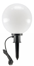 Garten Kugelleuchte 30cm Erdspieß E27 Fassung IP44 230V 5m Kabel ohne Stecker