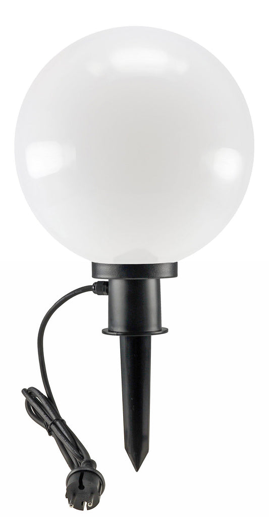 Garten Kugelleuchte 30cm Erdspieß E27 Fassung IP44 230V 5m Kabel ohne Stecker
