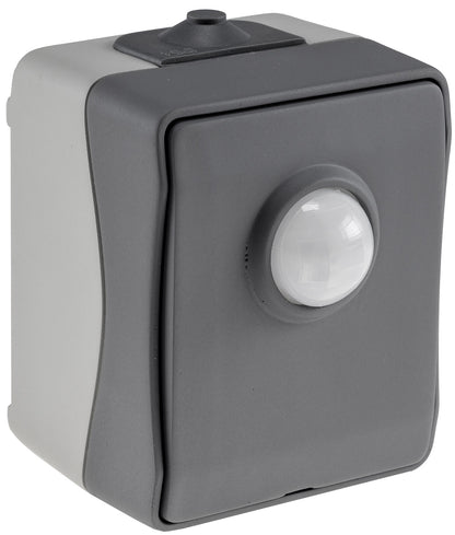 NUQUI Feuchtraum PIR Bewegungsmelder 120°, bis 6m,  250V~, 2-500W, IP54