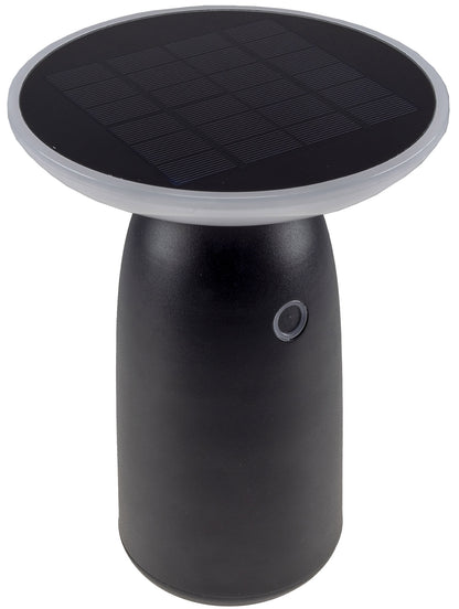 LED Solar Akku-Tischleuchte "Foco Mesa" 3000K, 100/500/1000lm,  LiIon Akku, IP44